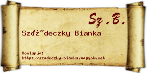 Szádeczky Bianka névjegykártya